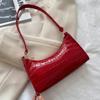 Fashion Pu Leather Bags For Women Alligator Pattern Armpit Handbag Female Compact Underarm Messenger Bag Premium