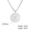 Lemegeton Hecate Women Wheel Necklace Pin Hot Magic Symbol Witchcraft Energy Amulet Men and Women Stainless Steel Jewelry Gifts