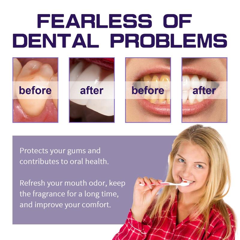 Eelhoe Purple Whitening Toothpaste-Double Mint Formula, Teeth Cleaning, Oral Freshness Enhancement Comprehensive