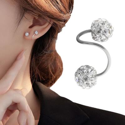 1Pc Piercing Earring Faux Crystal Tragus Studs Earring Easy To Clean Stud Earring for Auricle Cartilage Lip