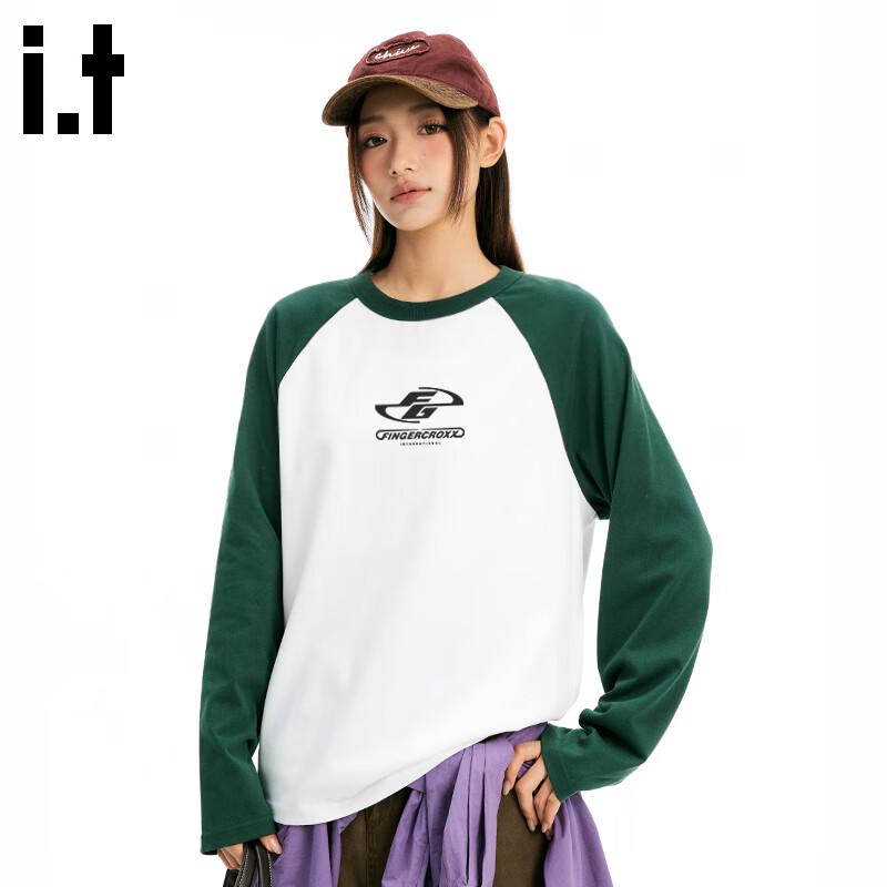 

Fingercroxx Men s Cotton Color-Block Long-Sleeve T-Shirt M