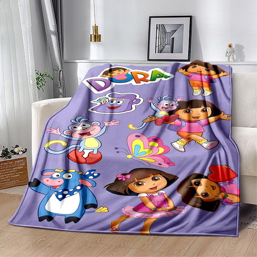 Dora Explorer Blanket Soft & Cozy Perfect for Seaside Bed Sofa All-Season Use Digital Print Birthday Christmas Gift Blanket