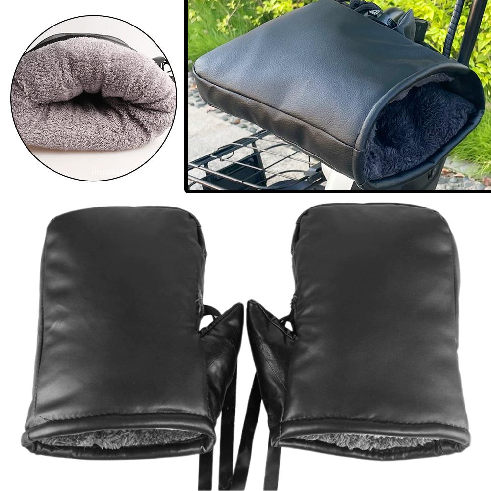 Motorcycle Handlebar Gloves Muffs Winter Warm Handle Gloves Motorbike Bar Hand Windproof Handle Cover Waterproof Muffs A3B4