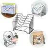 Kitchen Convenience Storage Shelf Pot Lid Rack Storage Pan Lid Cover Cabinet Holder Rack Organizer Multifunctional Accessories
