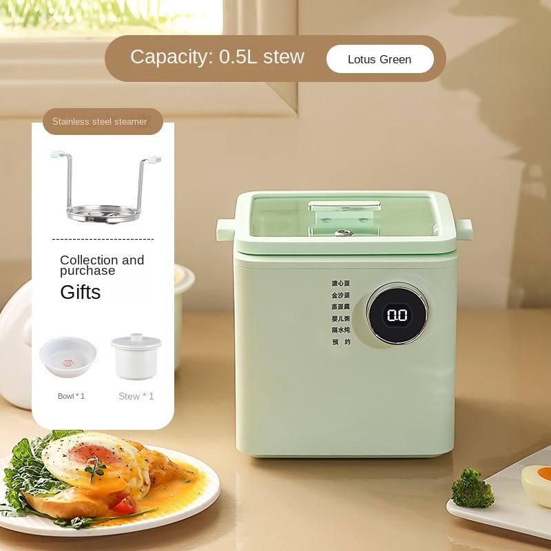 220 В бытовая электрическая яйцеварка интеллектуальная домашняя яйцеварка с горшочком для тушения для завтрака зелёный