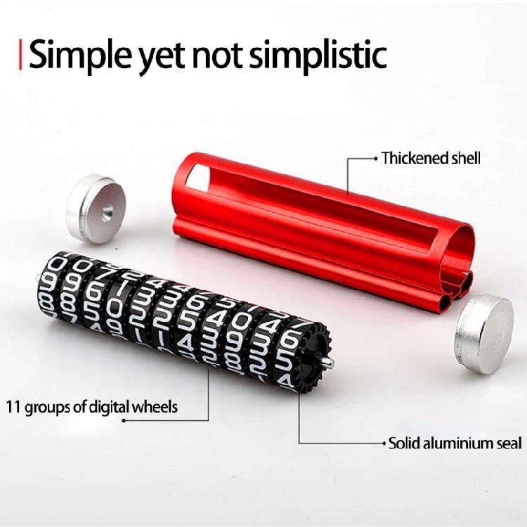 Not Slip Roller Face Temporary Parking Sign Aluminum Car Phone Plate Fade Resistant Car Parking Number Plate Roller