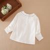 Girls' Cotton Long Sleeve Top Ages 2-6 Lovely Ruffle Collar Casual Style Children's Clothes