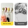 4PCS Sticky Hook with 360° Rotation Design Hook Strong Adhesive Stable Base Wall Hook for Towels Clothes Kitchen Utensils