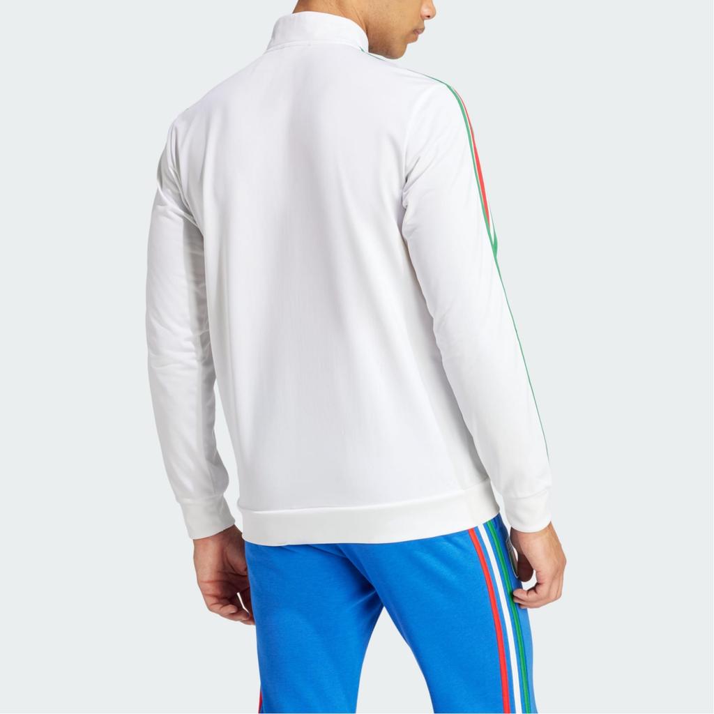 Adidas Italy Dna Track Top Striped Color Block Retro Sports Jacket Men Jackets White IT9765