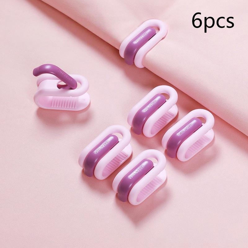 6PCS Anti-slip And Needle-free Mattresses Quilt Holder Bed Accessories Quilt Cover Blanket Clip Tongs Anti-running Clothespin