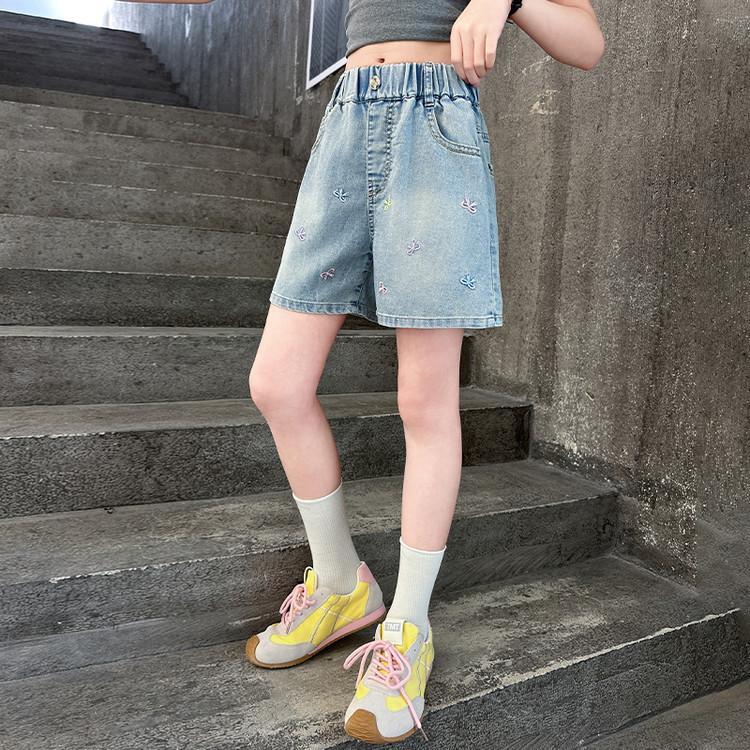 Summer Girls' Shorts Summer Jean Children's Clothing Thin and Loose Pants Children's Shorts Denim Shorts