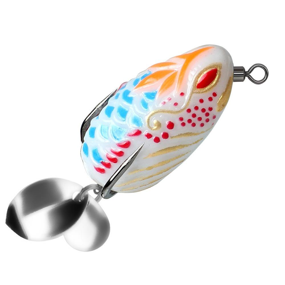 

5.7g Soft Frog Lure Metal Spoon Mini Soft Lure Snakehead Fishing Wobbler Bass Fishing G-3.5cm/5.7g