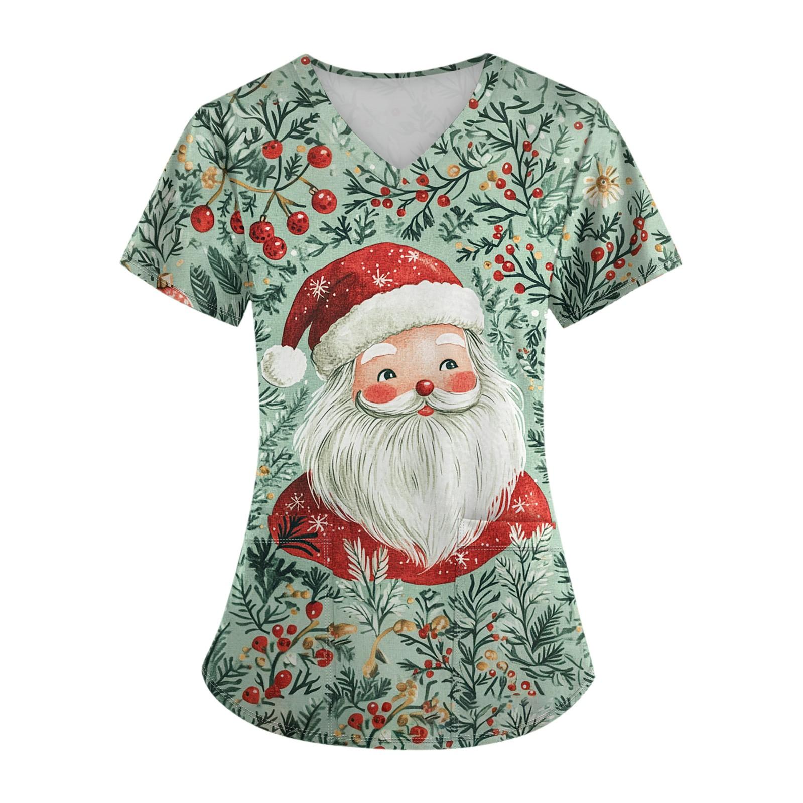 

Женский топ с карманом и коротким рукавом с крестом и V-образным вырезом XXL зелёный