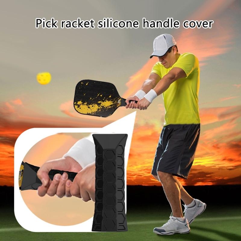 Comfortable Pickleballs Handle Cover Pickleballs Racket Overgrip Wrap NonSlip Silicone Tennis Racket Grip Easy to Clean