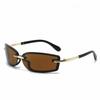 Fashion Metal Candy Color Rimless Sunglasses PC Y2K Dopamine Square Sunglasses Frameless Colorful Eyewear Outdoor