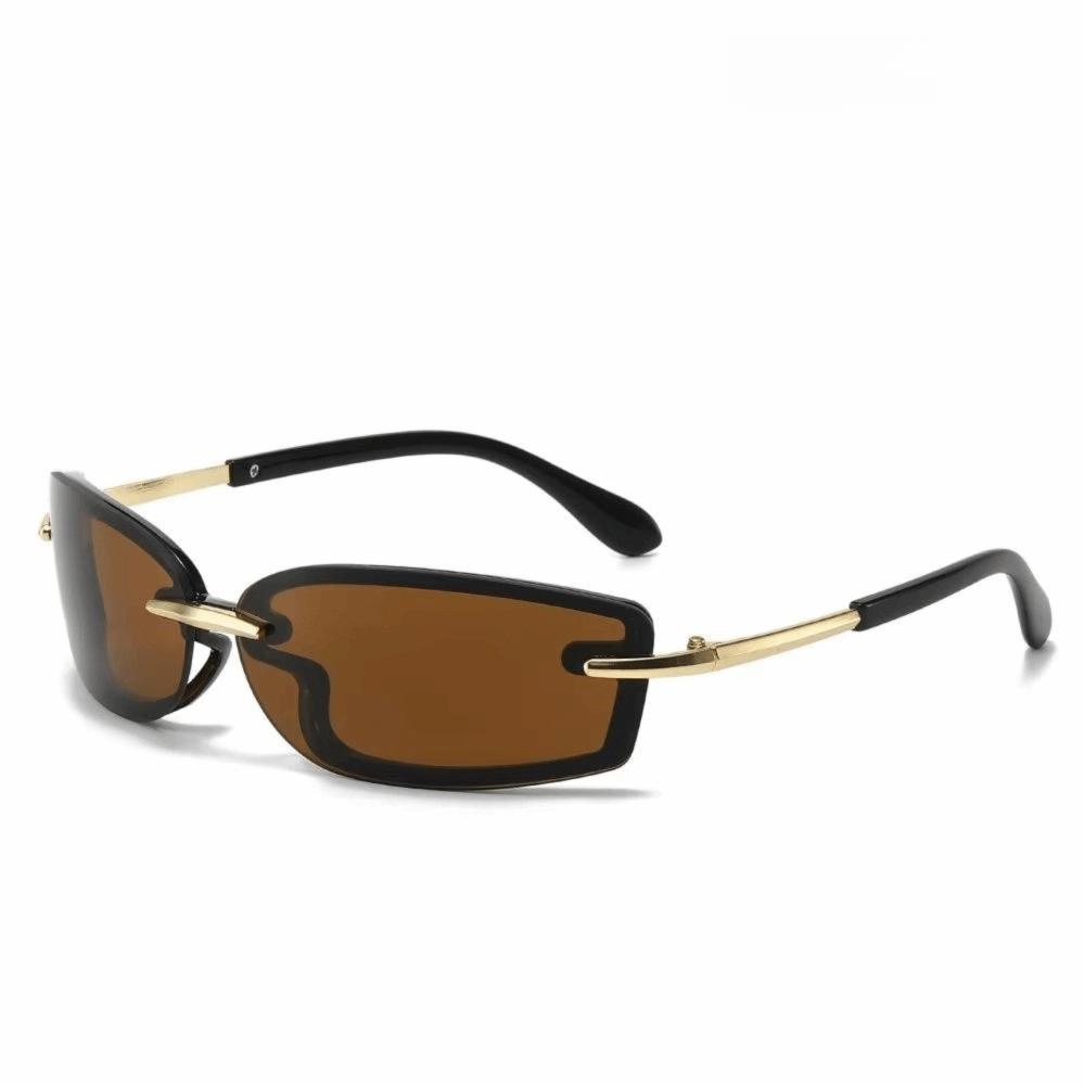 Fashion Metal Candy Color Rimless Sunglasses PC Y2K Dopamine Square Sunglasses Frameless Colorful Eyewear Outdoor