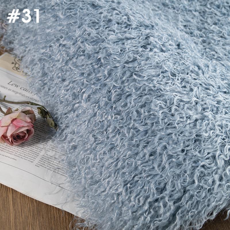 50*170cm High-grade 6cm Long Hair Cashmere Fabric Lamb Curly Imitation Tan Sheep Wool Plush Fabric DIY Clothing Dolls Cosplay