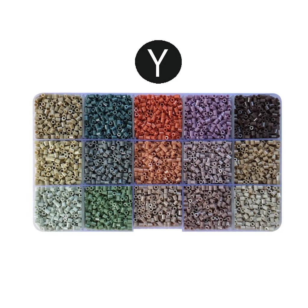 Non-Toxic Yantjouet 15Color 2.6Mm Mini Beads Color Set 650Pcs Hama Beads Puzzle Toy Gift For Child Diy Iron Beads For Kid Children Gift