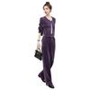 Purple Chenille Wide-Leg Pants & Top Women's Set - Spring 2026 Fragrant Style Queen Vibe