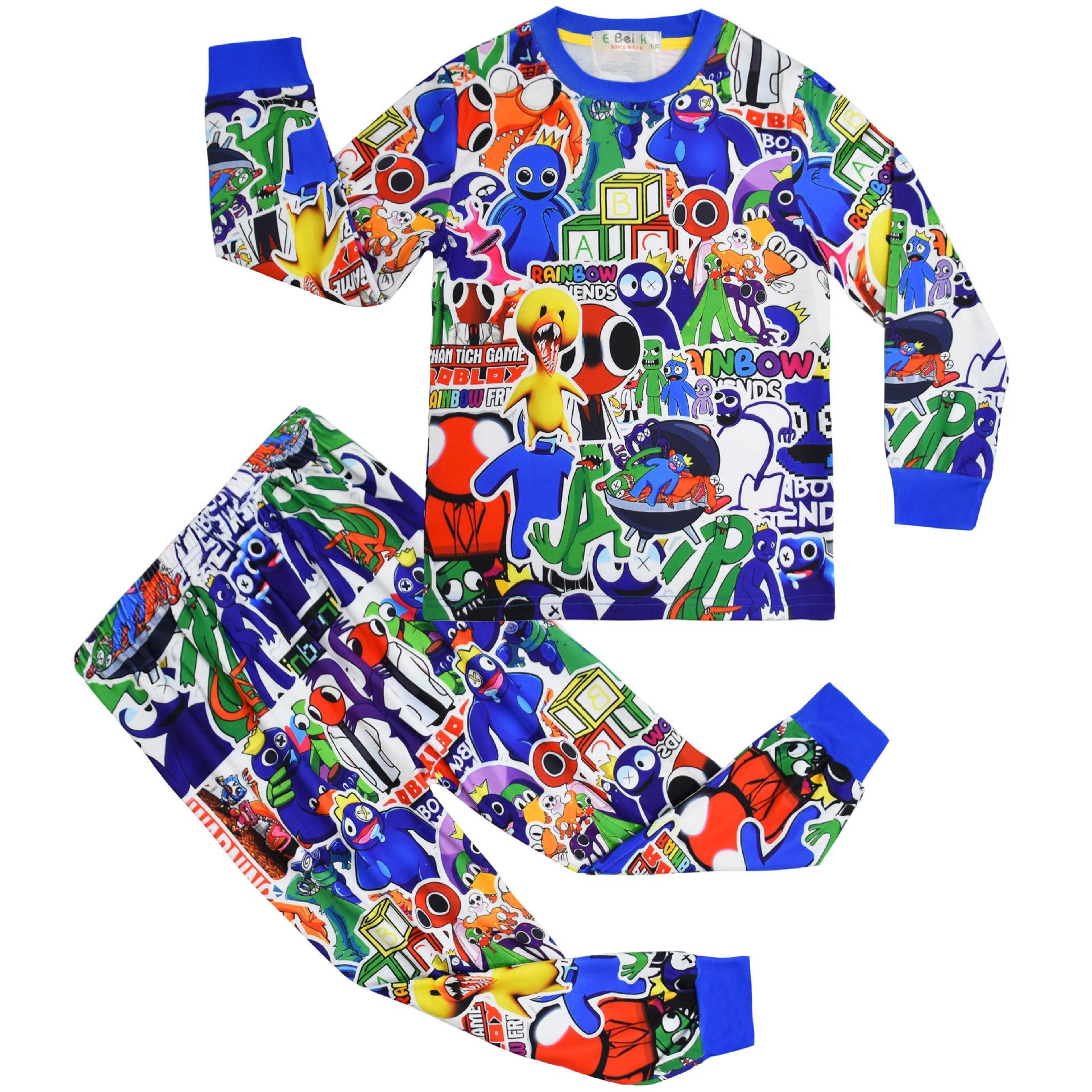 

New Game Hot Sale, Cartoon Digital Printing Clothing, Medium And Large Children S Long-Sleeved Loungewear Set 7025 150