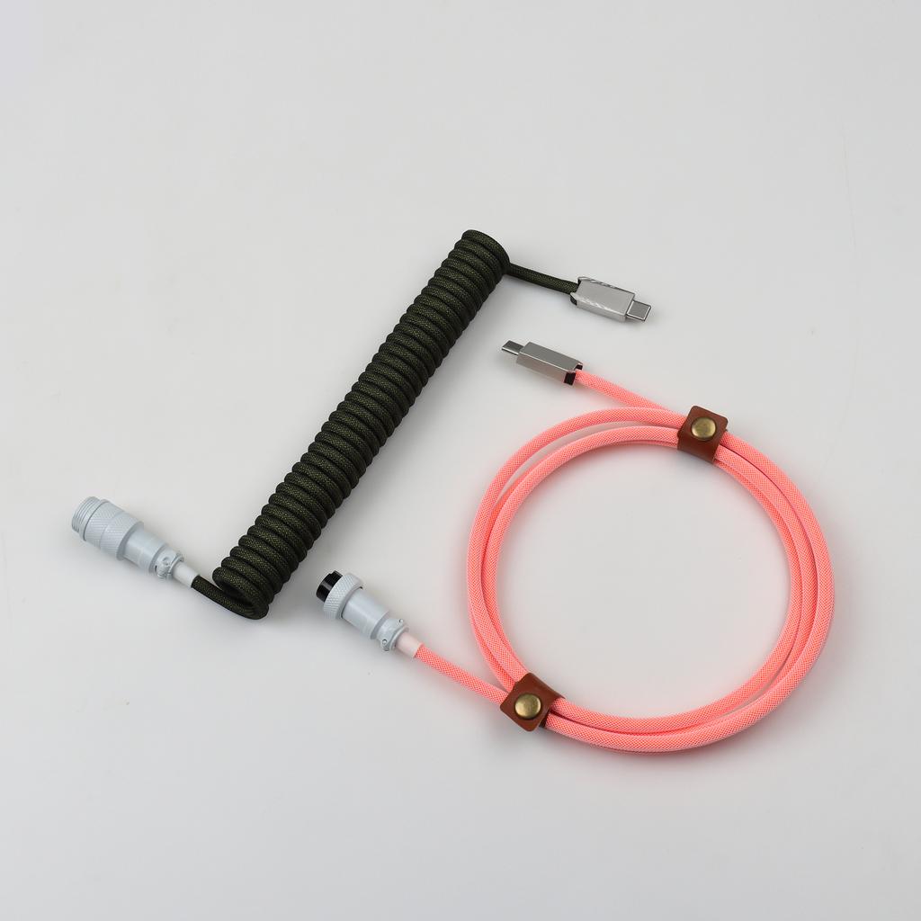 Laptop Keyboard Cable Type c to Usb c Long Coiled Cable for Mechanical Keyboard Usb c Coiled aviator Cable