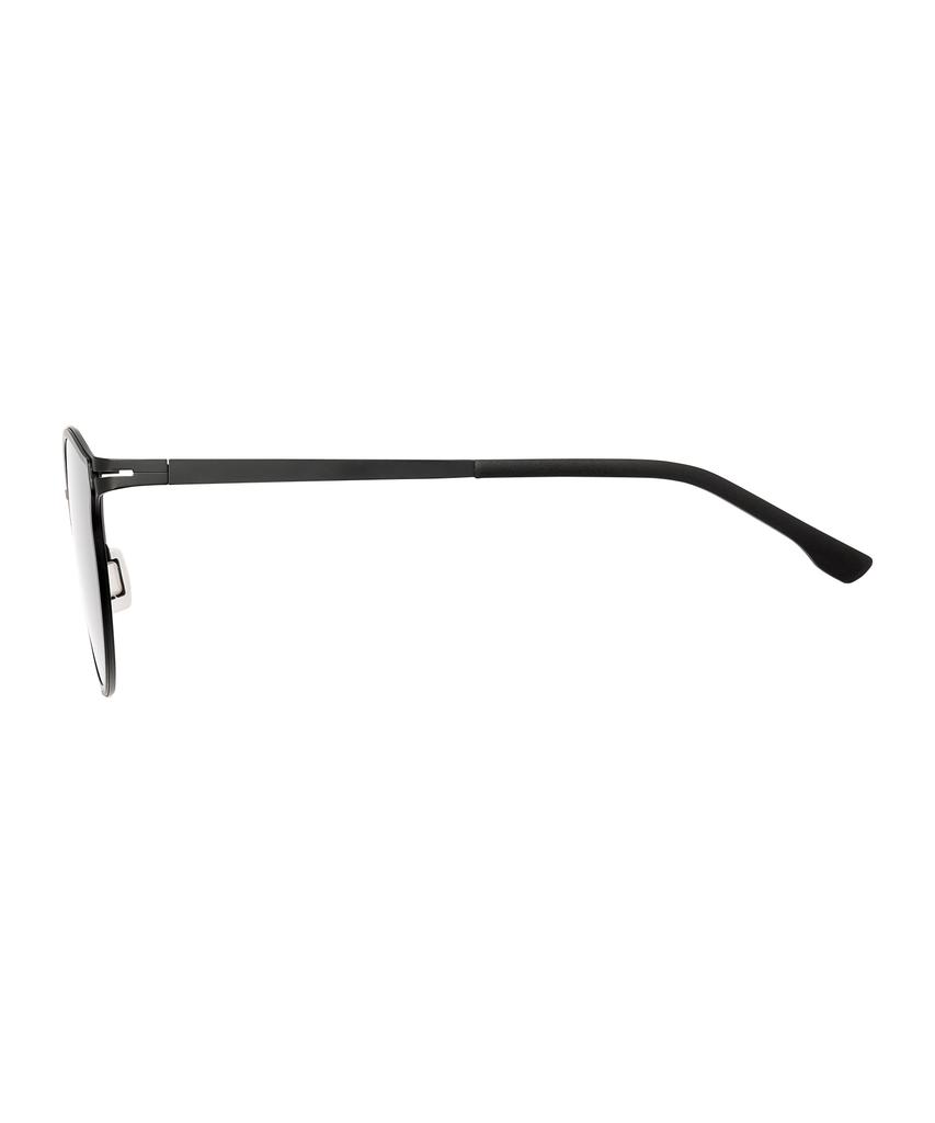 Heonteoaiweeo [Woman] Round Thin Metal Sunglasses - Black Polarized Htb22