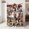 1 Piece Cute And Funny Monkey Printed Flannel Blanket In Multiple Sizes, Soft And Comfortable Gift Blanket, Machine Washable