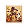 Pumpkin Dog Diamond Painting Kit  Golden Retriever Pearl Art