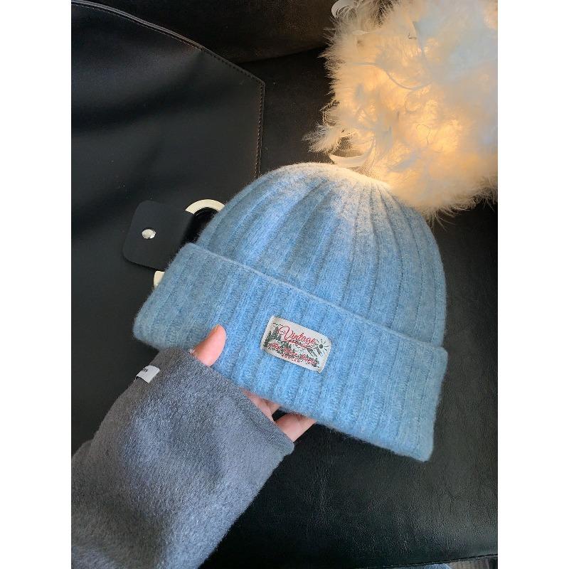 New Korean style atmosphere woolen hats for children's autumn and winter cold hats for couples  thickened  warm and windproof