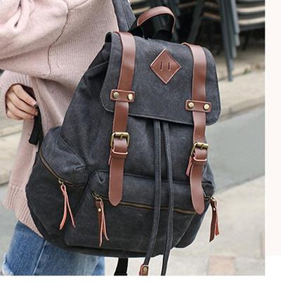 Unisex Canvas Backpack: Mountaineering, Sports, Travel, Student Laptop Bag with College and Korean Style Trend