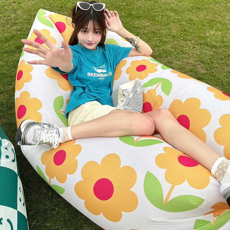 Festival Inflatable Sofa & Roll-Up Table for Outdoor Picnics