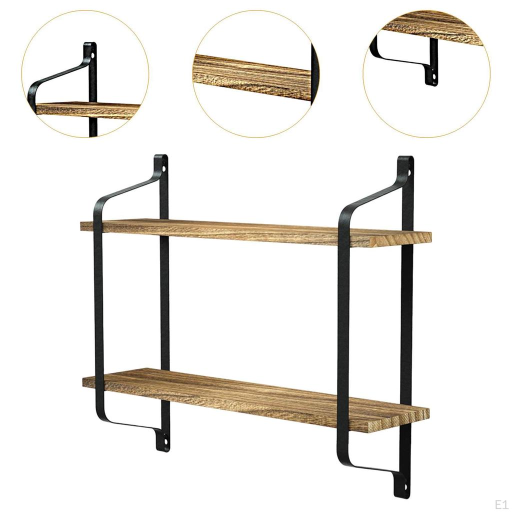 Wall Float Shelf Rack Easy to Install Creative Bookshelf Mounted for Restaurant