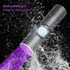 1/2pc 395nm UV Lamp USB Rechargeable Ultraviolet Flashlight 3Mode Powerful Mini UV LED Torch Telescopic Zoom UV Light Blacklight