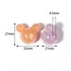 5Pcs/Lot 33×27mm Acrylic Beads Plated with Colorful Mickey Shaped Large Hole Beads For Jewelry Making Diy Headrope Phone Chain