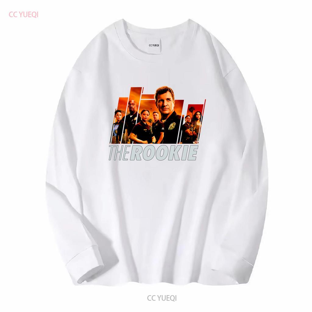 The Rookie Fanart Poster Klassisches T-Shirt lang- oder kurzärmlig Vintage Gewaschen Weich Mode Lässig Unisex Oberteil für den Alltag