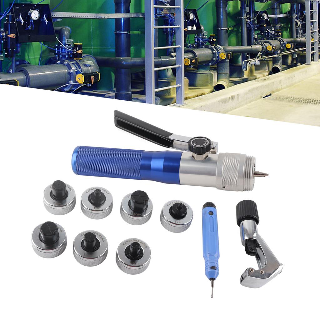 Aluminum Tube Expander Hydraulic Tube Expander Multiple Sizes Copper Aluminum Pipe Stretcher 1/2in to 1‑1/8in CT‑300A