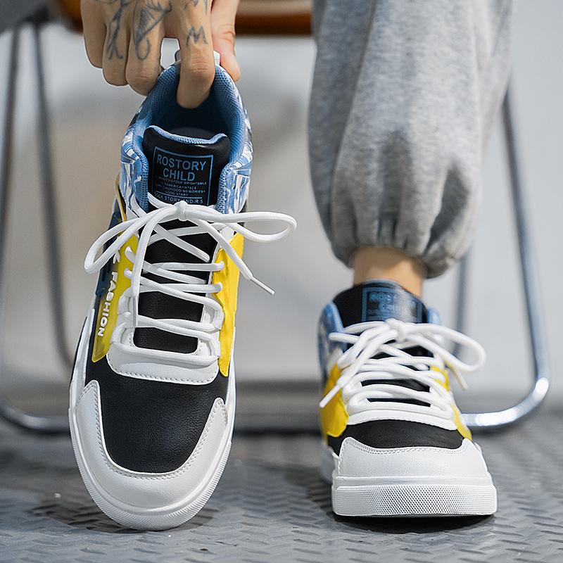 2024 Fashion Men's Trending High Top Skateboarding Shoes Male Casual Cool Street Style Shoes Sneakers for Teens