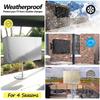 1pc Black Waterproof TV Cover for Outdoor Use - Durable Fabric, Drawstring Closure, Compatible with Most Mounts and Stands