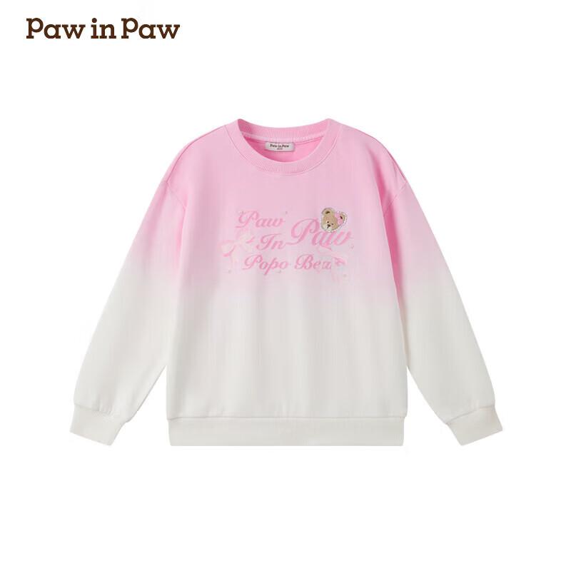 PawinPaw Girls' Cartoon Bear Long Sleeve Sweatshirt