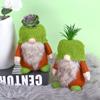 Green Faceless Dolls with Big Bearded Dwarf Doll Goblin Ornament Succulent Gnomes Doll  Christmas