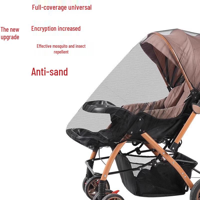 Universal Full Coverage Baby Stroller Mosquito Net with Enlarged Encrypted Mesh