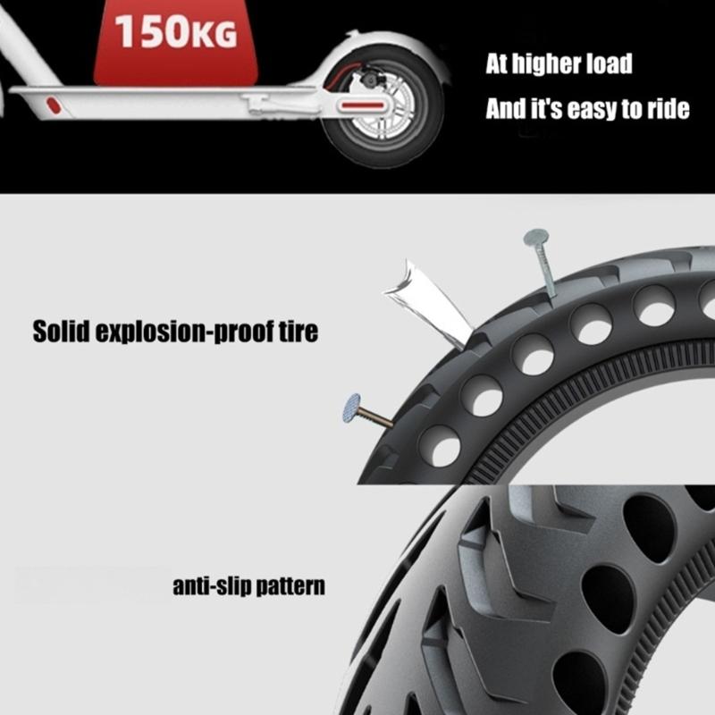 Long Lasting Non Pneumatic 8.5x2 Scooter Tire Wear Resistant Anti Slip Solid Rubber Wheel Suitable for M365 Urban Riding