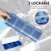 Plastic Screw Organizer Box with 4 Compartment Tool Parts Storage Box Part Container Bin with Lid Display Storage Case