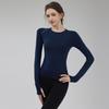 "Women's Slim Fit Quick-Dry Long Sleeve Sports Tops for Autumn and Winter - Breathable Yoga & Running Gear"