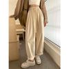 Off-white High Waist Cotton Lantern Pants - Japanese Style, Casual Wide Leg for Women