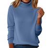 Maglione da Donna a Collo Alto Senza Cuciture, Manica Lunga in Lana, Vestibilità Slim, Temperamento