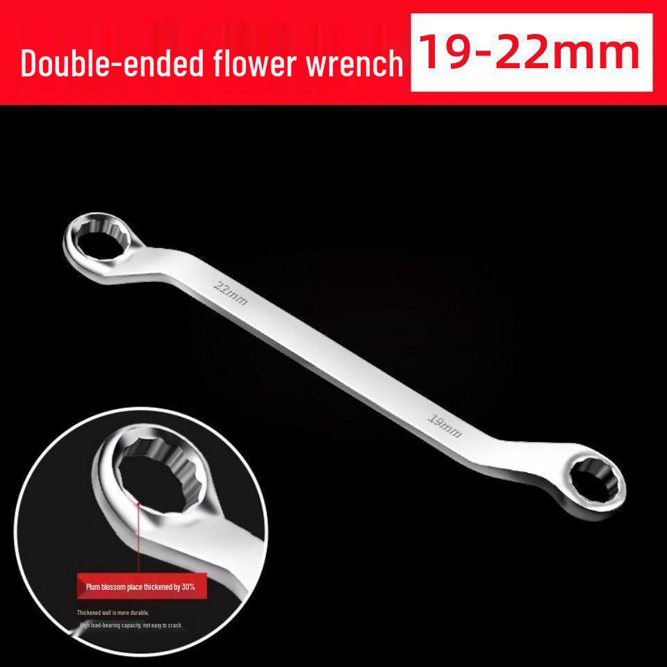 Dual-Ended Extra Long Chrome Hexagonal Box Wrench Set, Mirror Polished