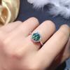Women Fashion Jewelry Blue Green Moissanite Rings Maldives Style Wedding Gift