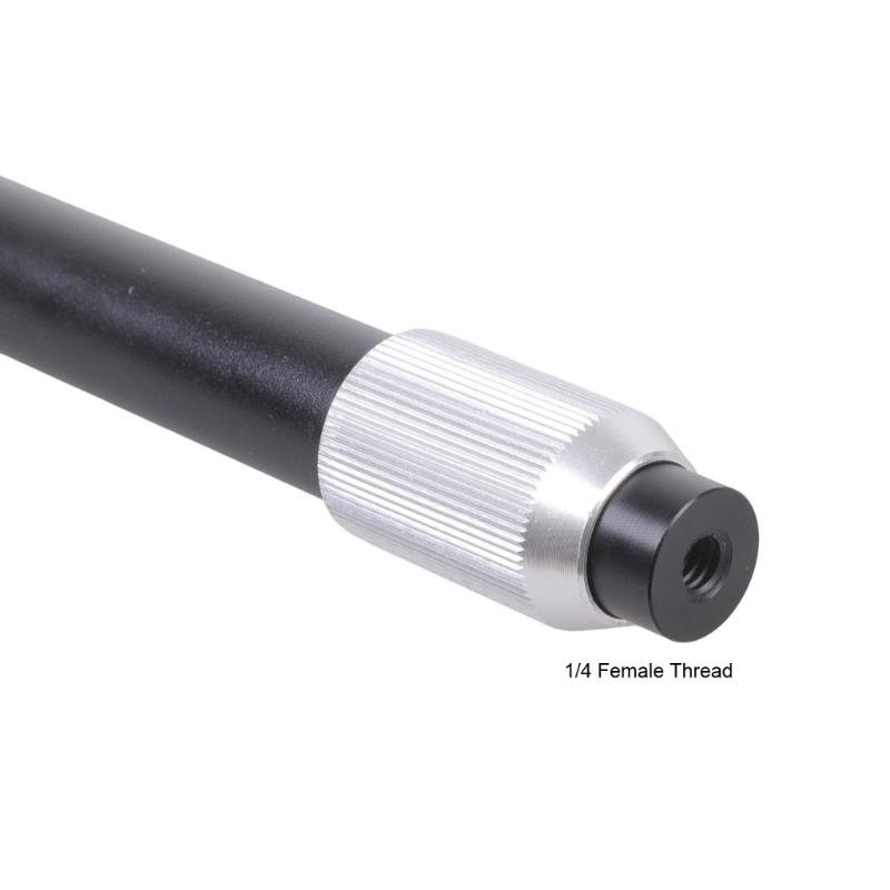Telescoping Camera Mount Adapters 1/4" and M10 Threads For DSLR Cameras LED Lights Studio Gear Extendable Metal Rod for Professional Photography