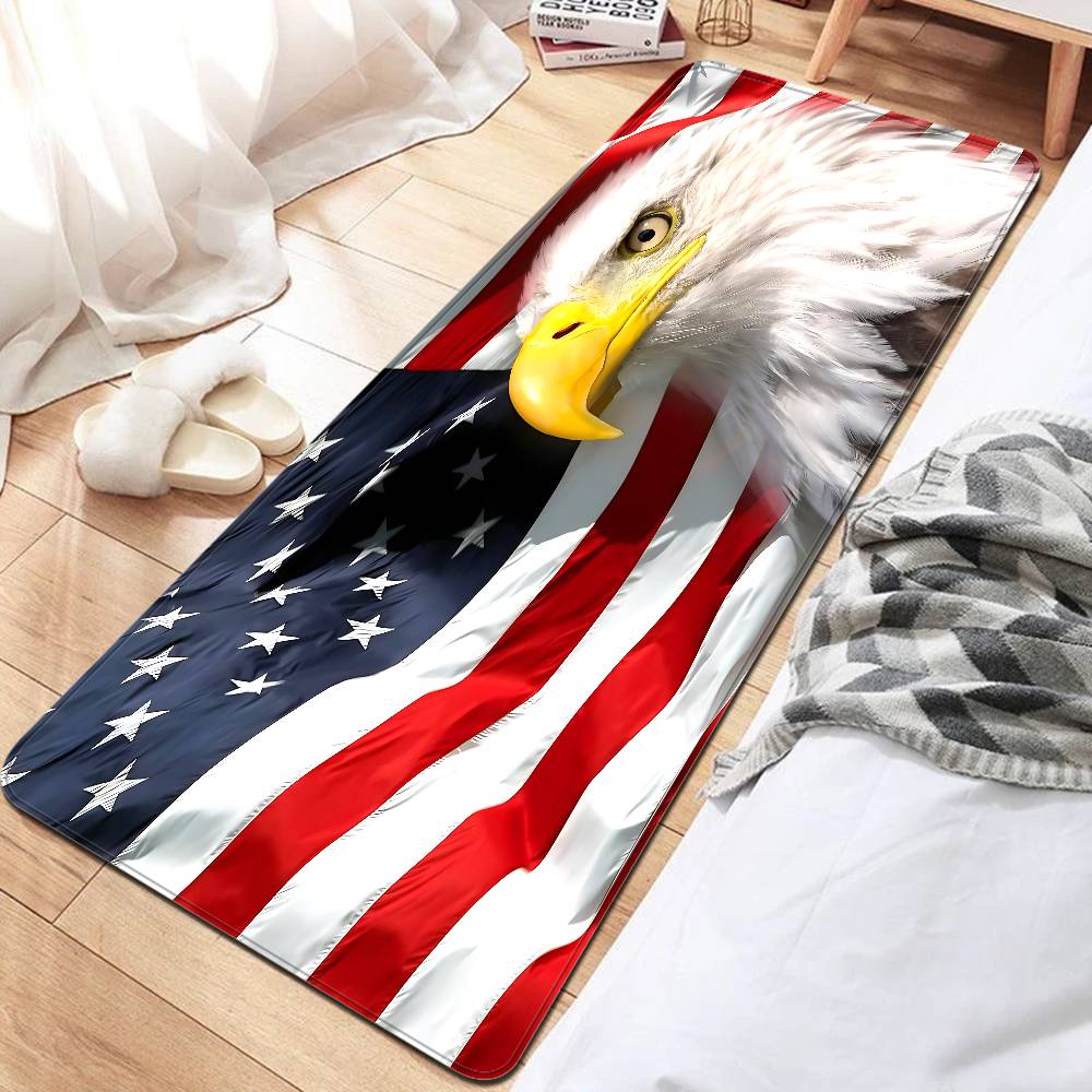 Popular Symbol American Flag Floor Mat Cheaper Anti-slip Modern Living Room Balcony Printed Bedside Mats